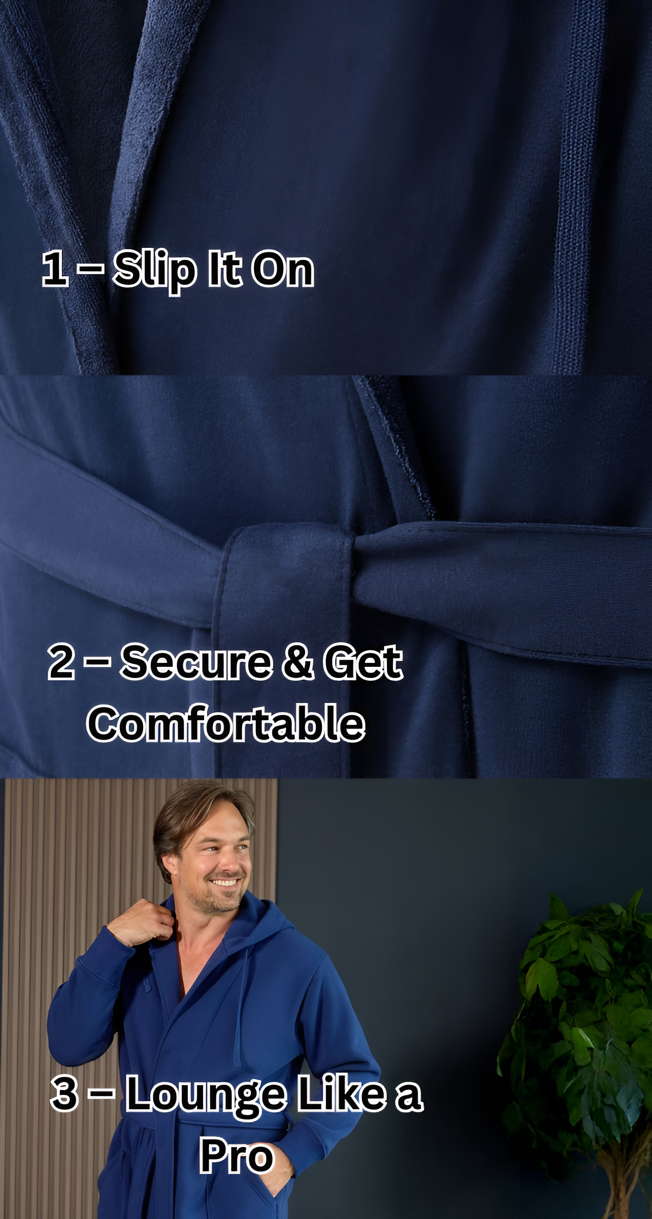 how to use  the duderobe luxury hooded bathrobe