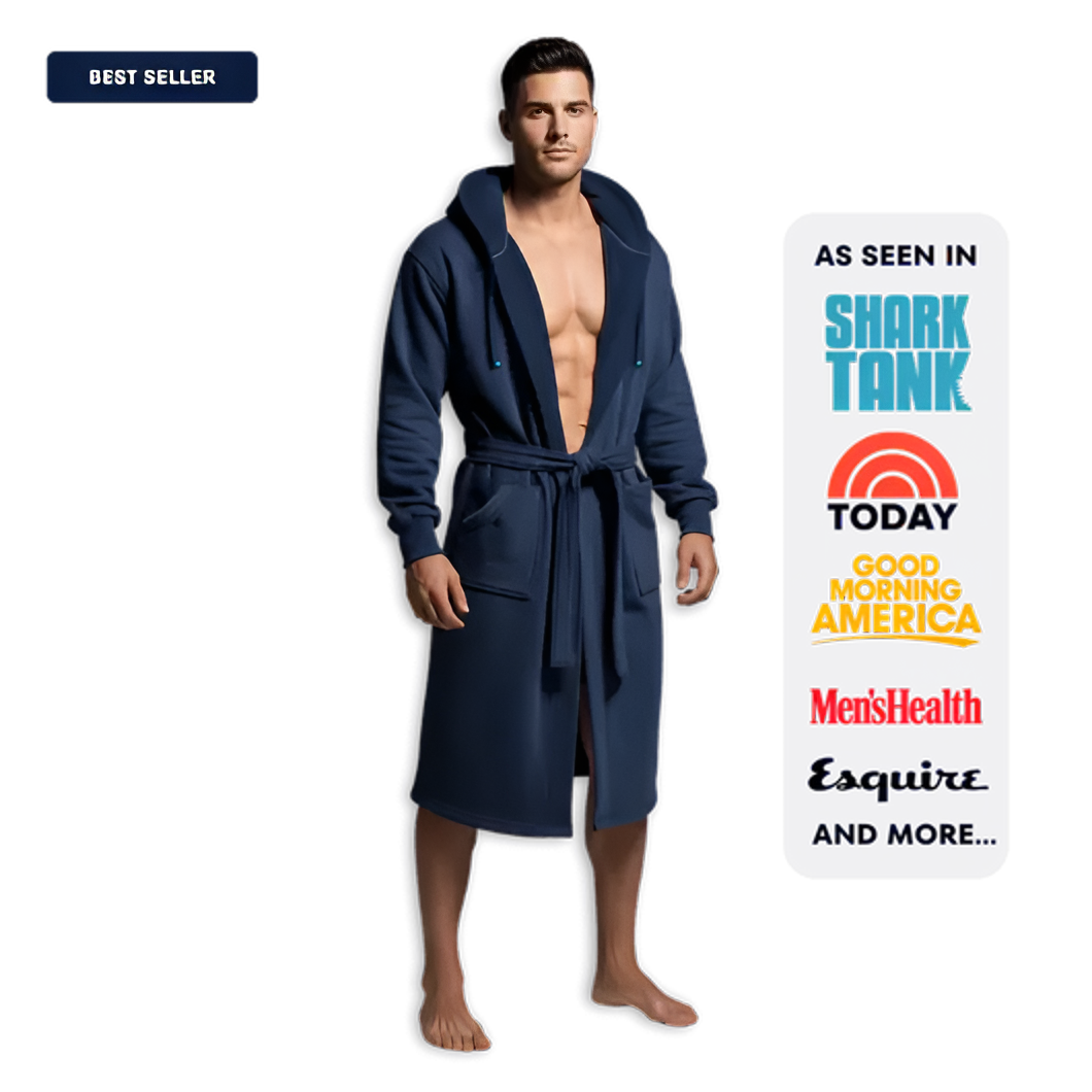 the duderobe luxury hooded bathrobe